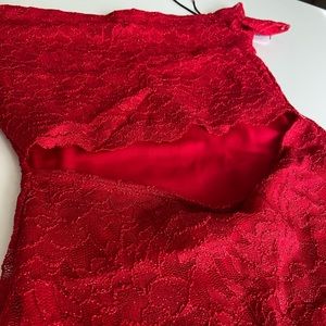 Red Sparkly Windsor mini dress